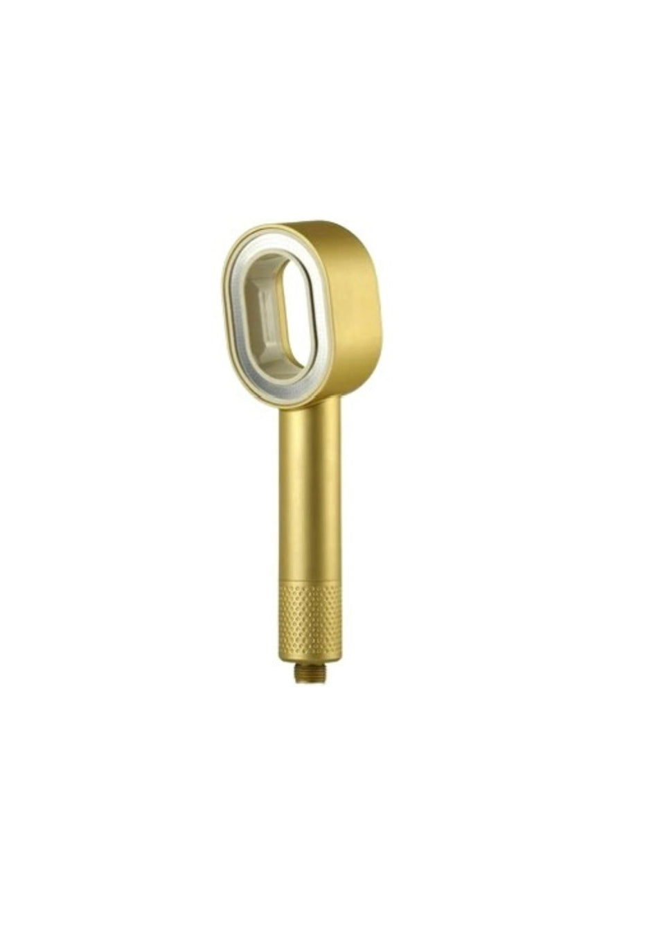 Shiny gold filtered shower head with built-in water filtration system